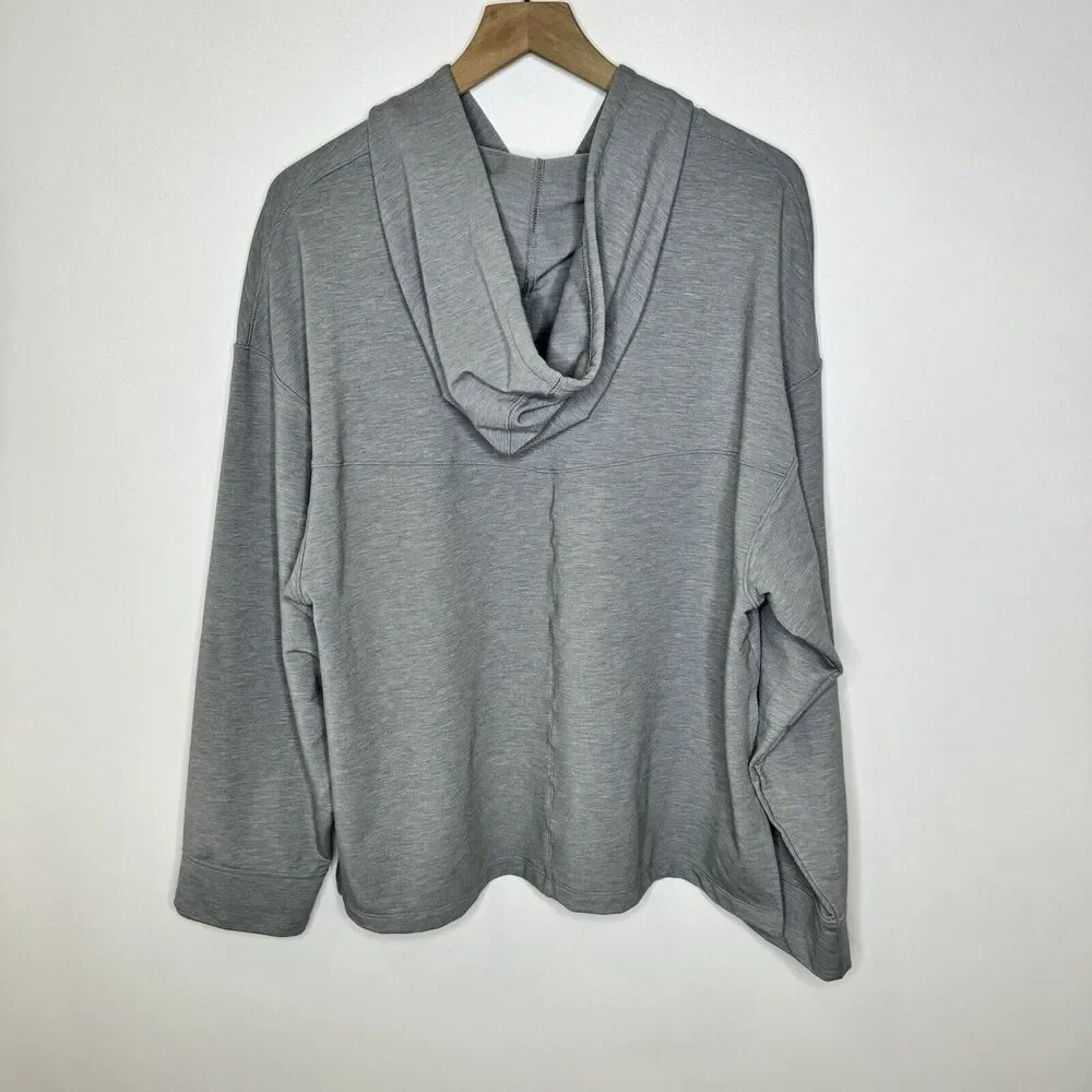 Nike Yoga Dri Fit hoodie hooded sweatshirt gray Pull-over DM7033-073 - Picture 4 of 14